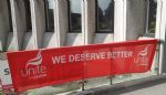 Unite the union protest at Salford Council 